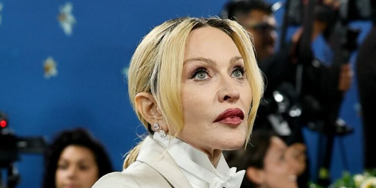 Madonna Dazzles in a Sheer Bridal Corset and Minimalist Underwear