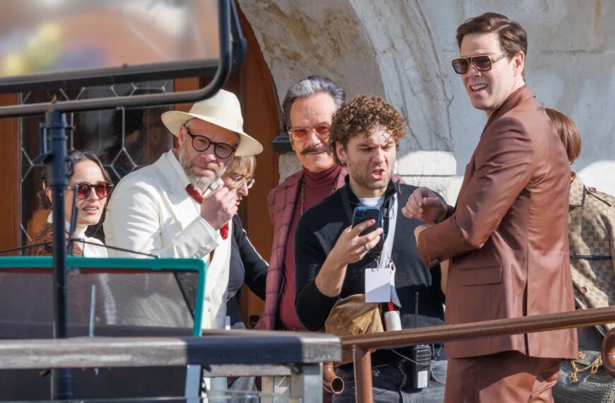 Madonna, Michael Keaton, and Julia Garner Seen in Venice for Season 2 of 'The Studio'