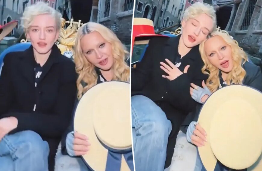 Madonna and Julia Garner Channel Gondolier Vibes in Venice After Biopic Plans Change