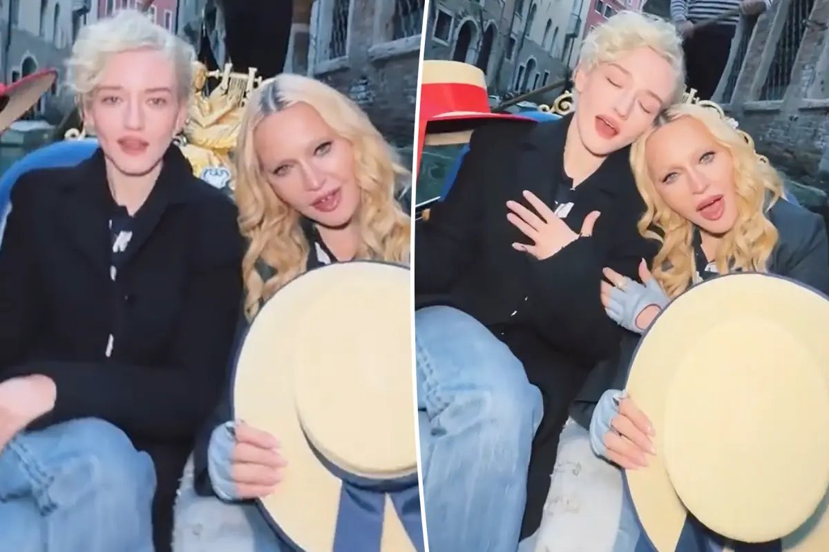 Madonna and Julia Garner Channel Gondolier Vibes in Venice After Biopic Plans Change