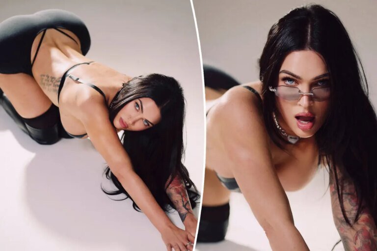 Megan Fox Shows Off Her Bold Style in Latex Lingerie