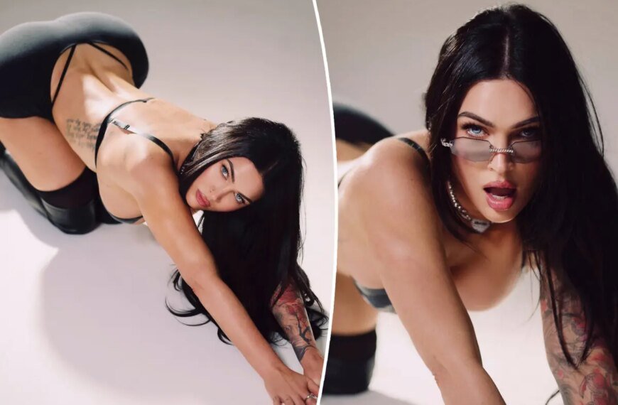 Megan Fox Shows Off Her Bold Style in Latex Lingerie