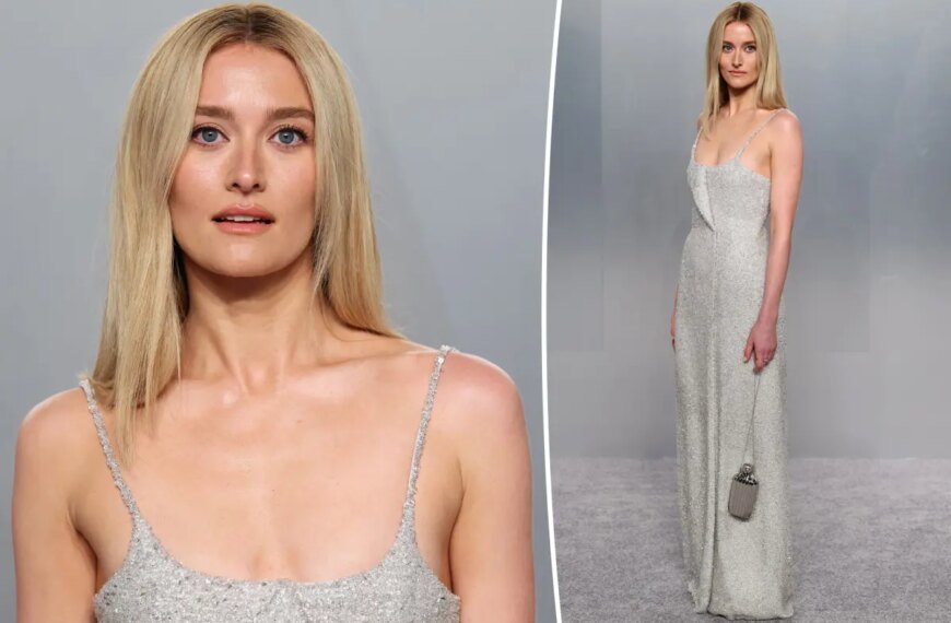 Sarah Pidgeon Honors Carolyn Bessette Kennedy at the 2026 Vanity Fair Oscars Party Red Carpet