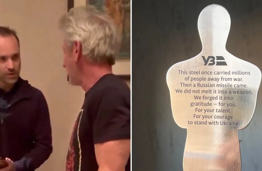 Sean Penn Honored with Unique "Iron Oscar" During Visit to Ukraine