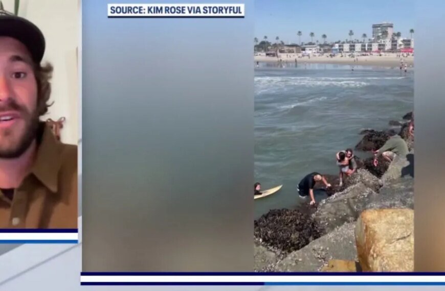 Southern California Surf Coach Saves Girl and Father, Captured on Video