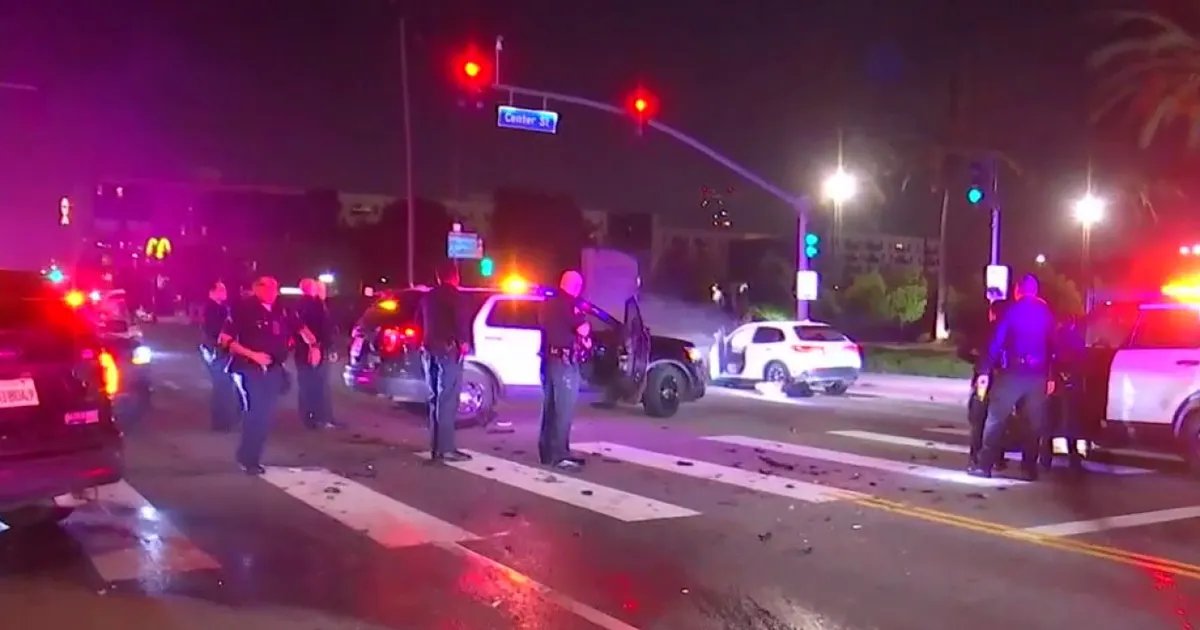 Video Captures Intense Chase Crash That Hurt Two LAPD Officers