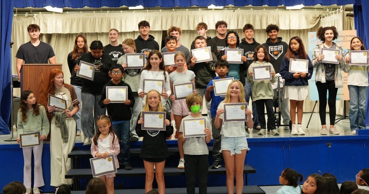 Westlake High Athletes Start 'Make Great Plays' Initiative to Inspire Elementary Students