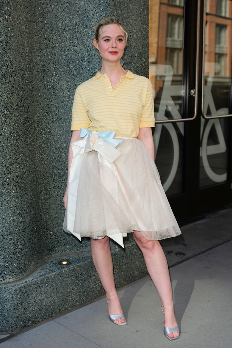 August Barron, the label behind Fanning's look on Wednesday, have built a cult following subverting and re-interpreting domestic femininity.