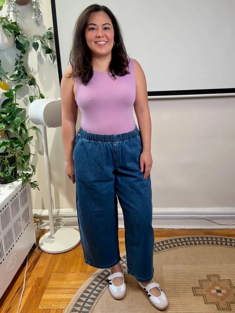 AE Dreamy Drape Stretch Low-Rise Pull-On Baggy Jean