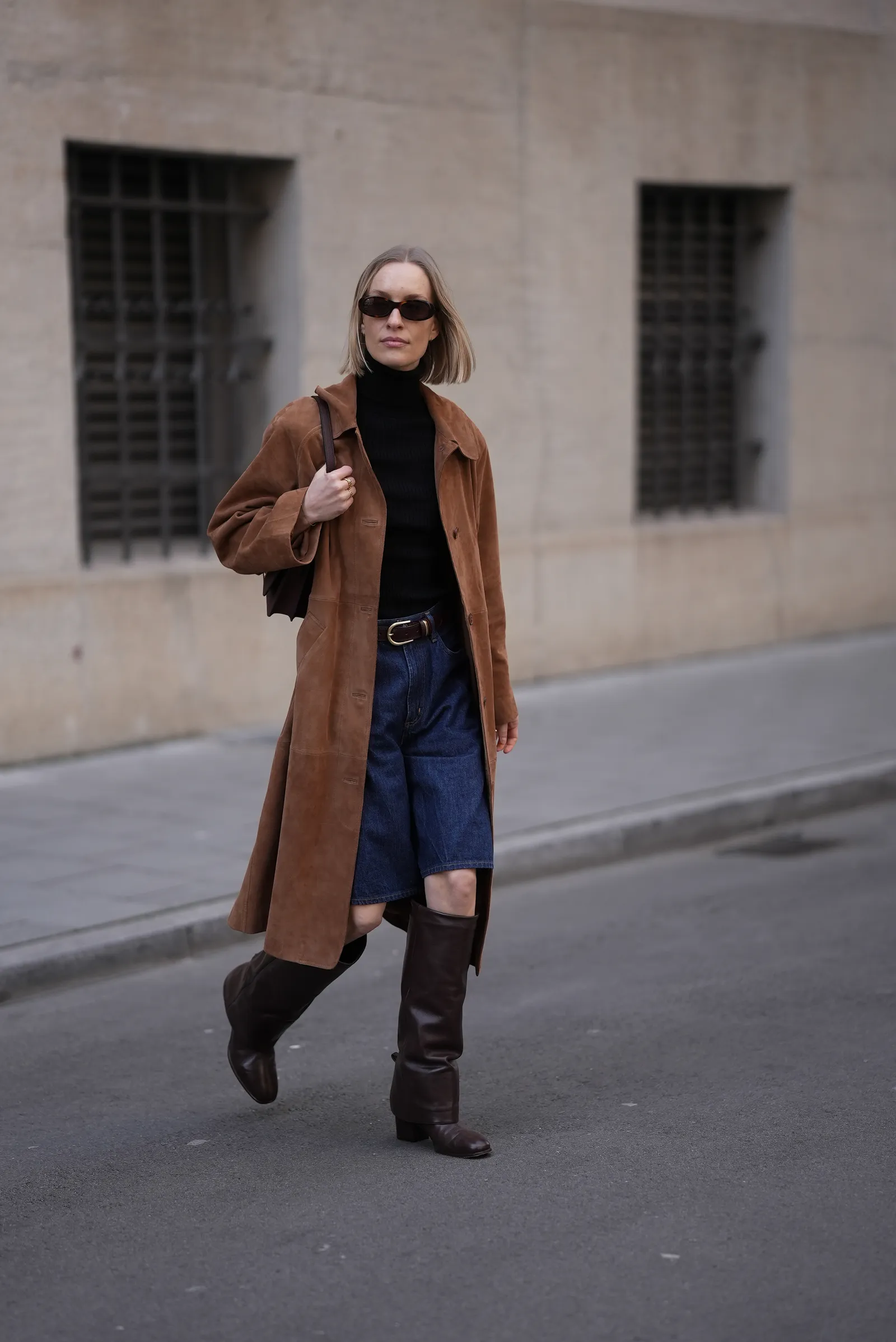 Image may contain Michaela McManus Clothing Coat Overcoat and Pants