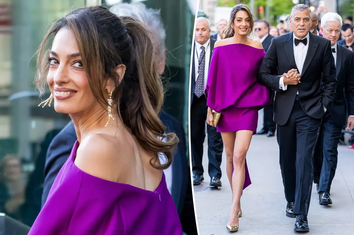 Amal Clooney Stuns in a Chic Minidress and Stunning $124K Earrings