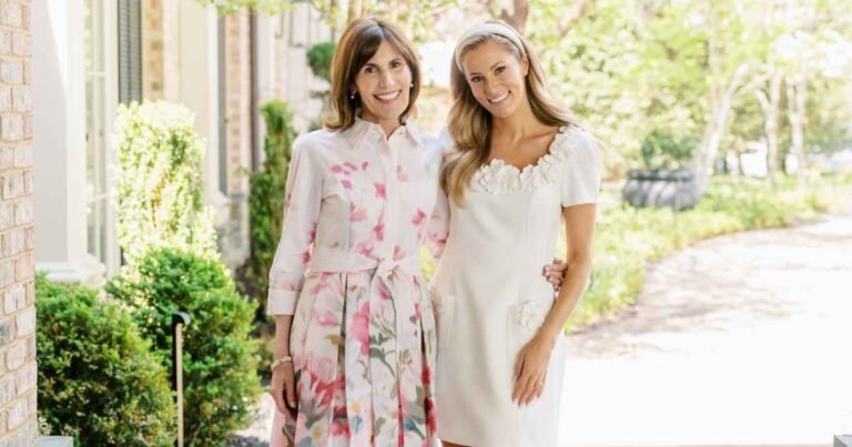 Matching in Style: My Mom and I Celebrate in Teri Jon Dresses at My Bridal Shower