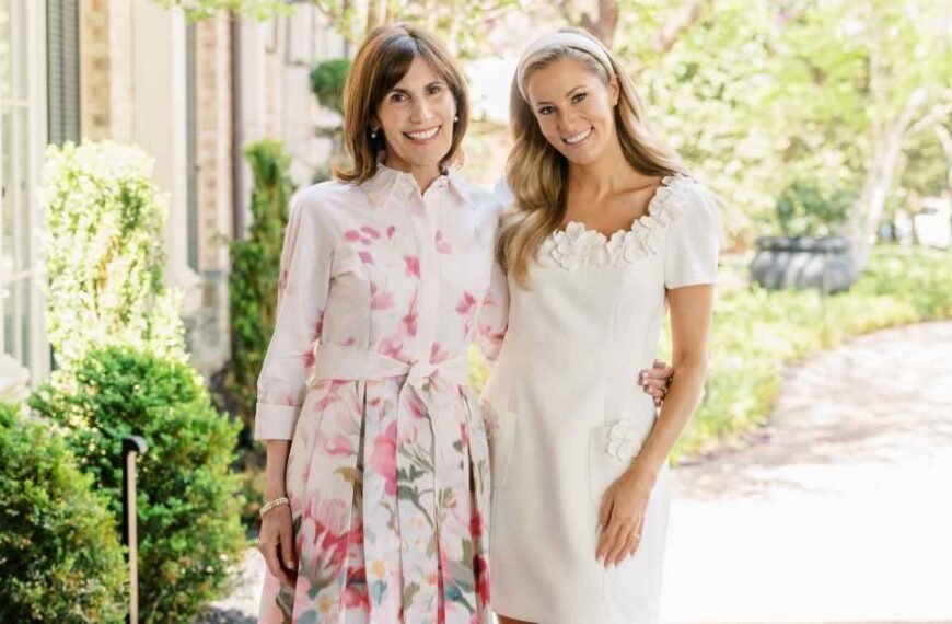 Matching in Style: My Mom and I Celebrate in Teri Jon Dresses at My Bridal Shower