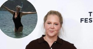 Amy Schumer Shares Her Elegant Black One-Piece Swimsuit Style While on Vacation