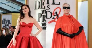 Anne Hathaway and Meryl Streep Shine in Matching Red Outfits at the ‘Devil Wears Prada 2’ Premiere