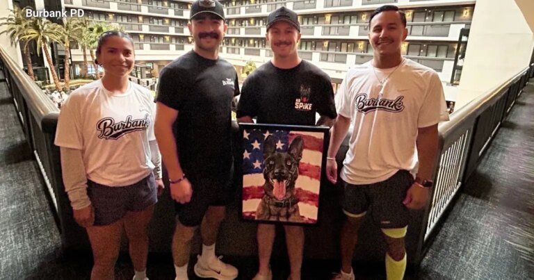 Burbank Police Celebrate K-9 Spike's Legacy with Baker to Vegas Win