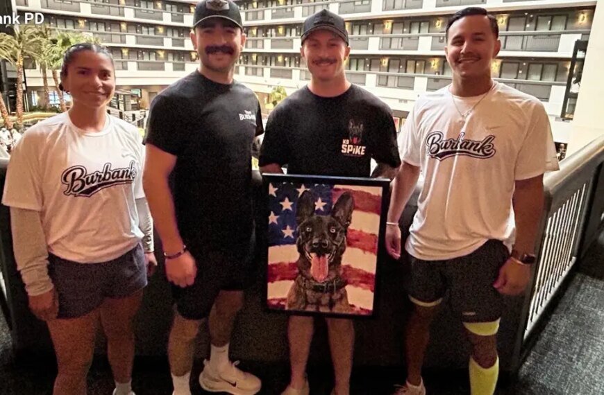 Burbank Police Celebrate K-9 Spike's Legacy with Baker to Vegas Win