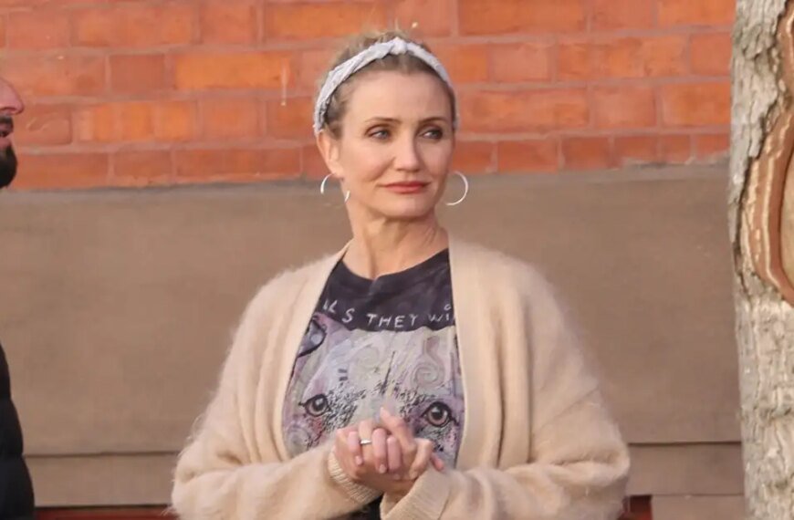 Cameron Diaz's Fuzzy Cardigan: Your Go-To Cozy Layer for Spring