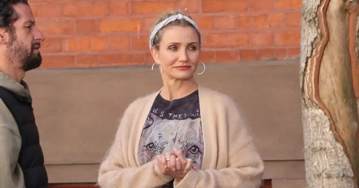 Cameron Diaz's Fuzzy Cardigan: Your Go-To Cozy Layer for Spring