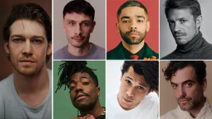 Joe Alwyn, Richard Gadd, Kingsley Ben-Adir, Joel Kinnaman, Daniel Ings, Bob Morley, and Fehinti Balogun