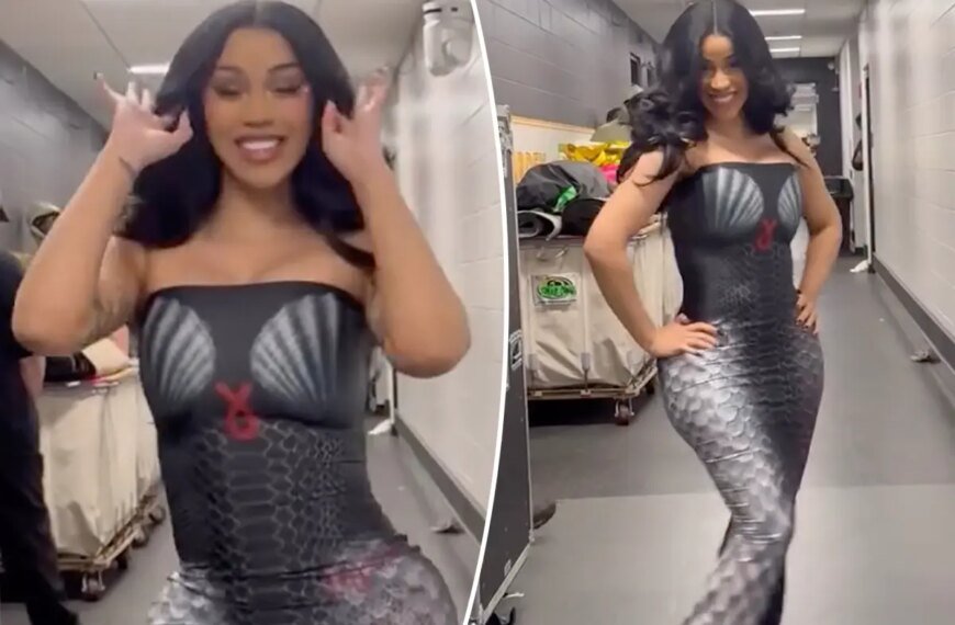 Cardi B Shines in a Stunning Seashell-Inspired Dress