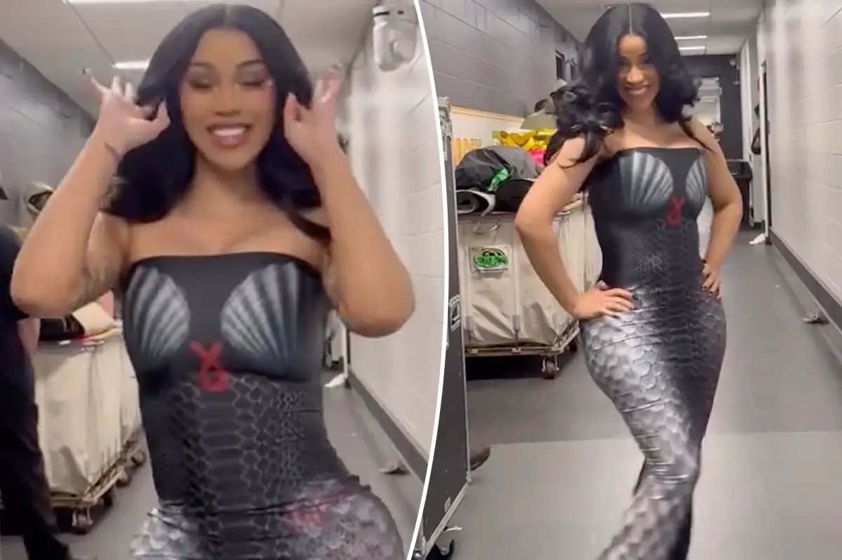 Cardi B Shines in a Stunning Seashell-Inspired Dress