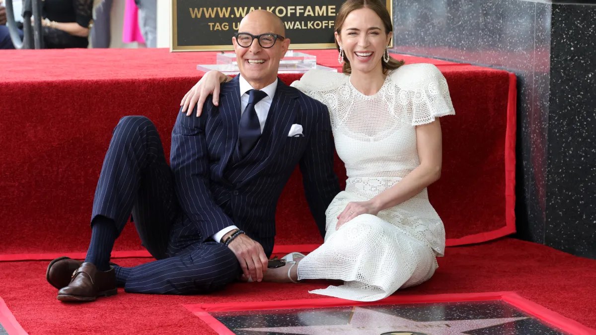 Emily Blunt and Stanley Tucci Join the Walk of Fame with New Star Ceremony