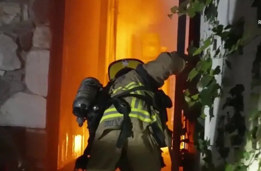Firefighters Save Family Dog from House Fire in Sherman Oaks