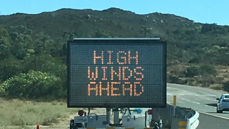 Gusty Winds Expected in Orange County, San Bernardino, and Riverside Areas