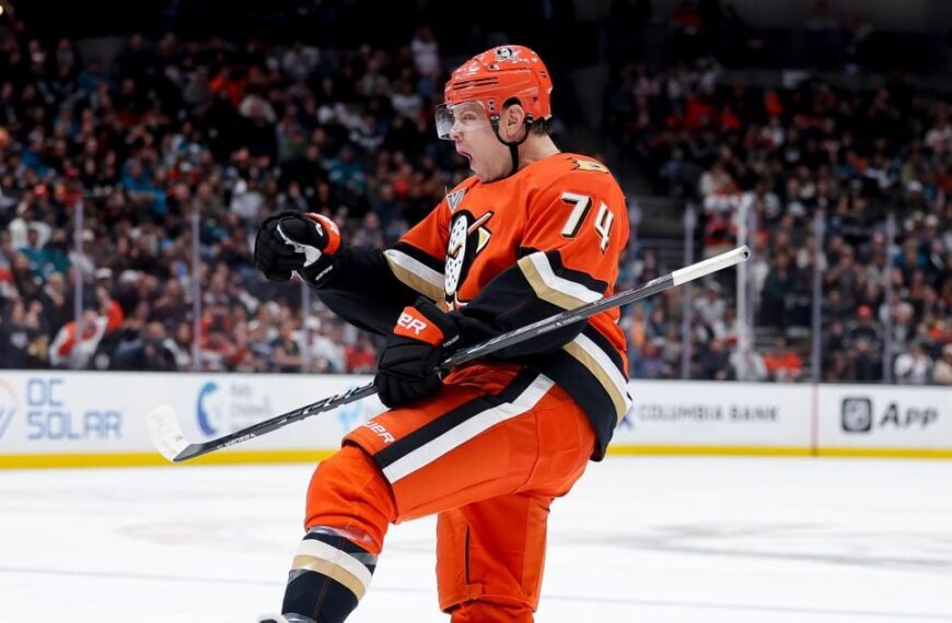 John Carlson Celebrates His First Hat Trick in Ducks' Victory Against Sharks
