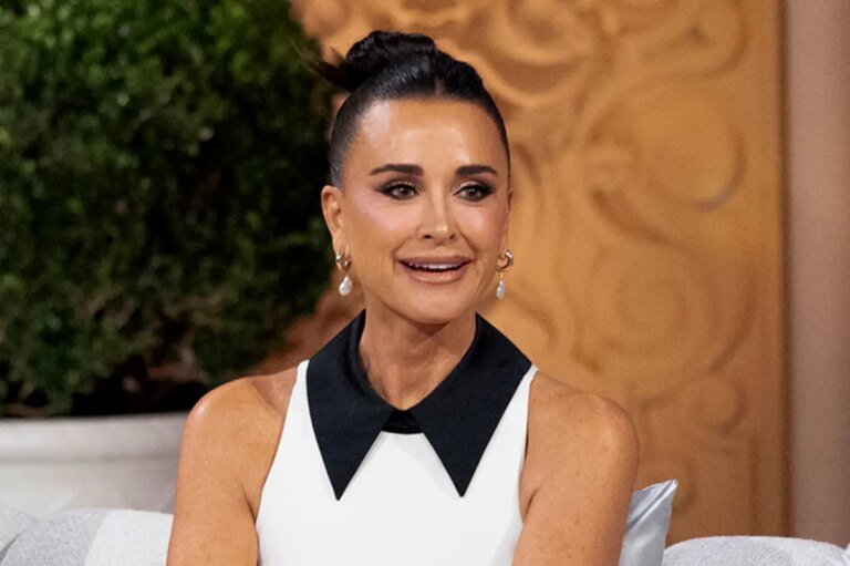 Kyle Richards shares her favorite beauty tips from the 'RHOBH' reunion, featuring stunning lashes and a lovely nude lip