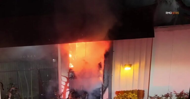 LAFD: Residents Escape Fire by Climbing Out Windows in Canoga Park
