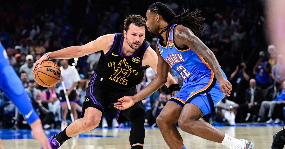 Lakers' Luka Doncic Faces Hamstring Injury in Tough Game Against Thunder