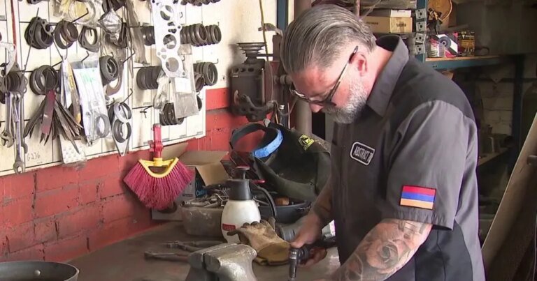 Local Pasadena Mechanic Creates Beautiful Art from Scrap Metal