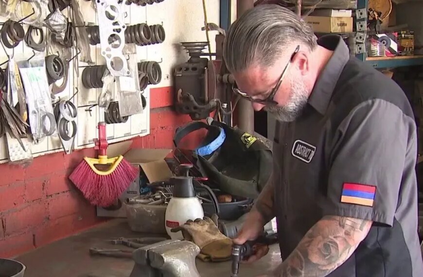 Local Pasadena Mechanic Creates Beautiful Art from Scrap Metal