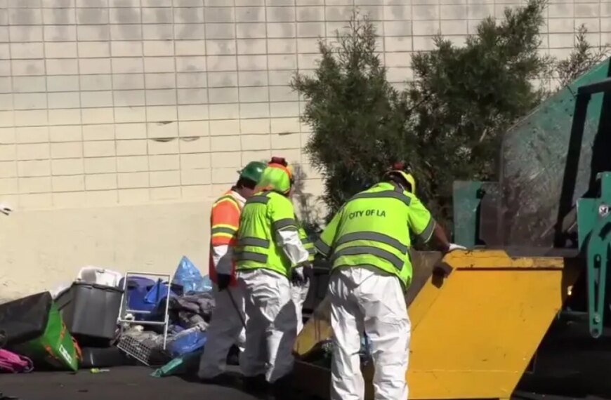 Los Angeles Post Office Encampment Cleared, But Worries About Future Cleanliness Linger
