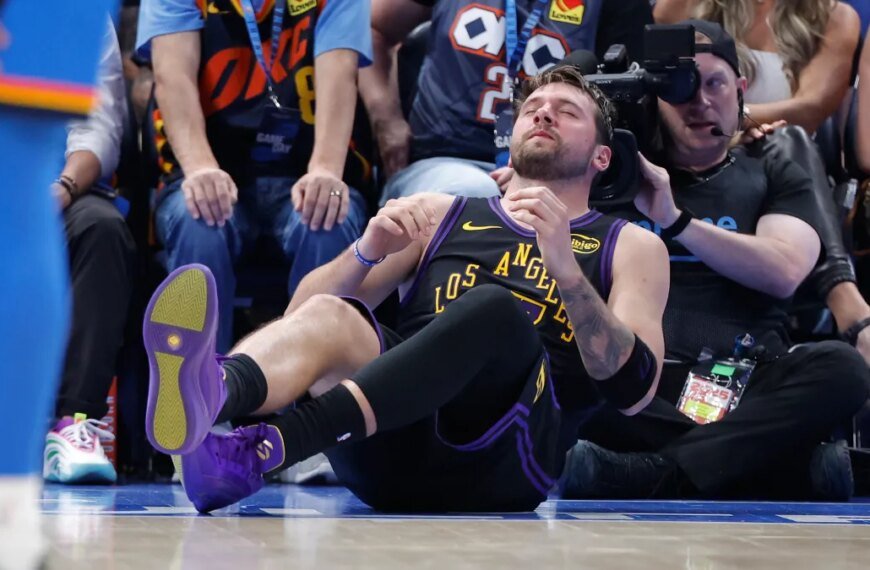 Luka Doncic Suffers Left Hamstring Injury During Lakers' Tough Loss to Thunder