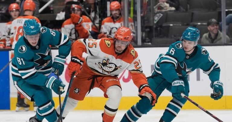 Macklin Celebrini Shines with Four Points as Ducks Fall to Sharks