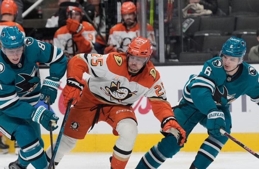 Macklin Celebrini Shines with Four Points as Ducks Fall to Sharks