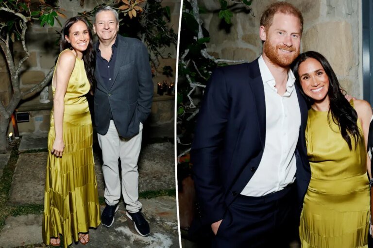 Meghan Markle Dazzles in Chartreuse at Netflix Party, Drawing Everyone's Eyes