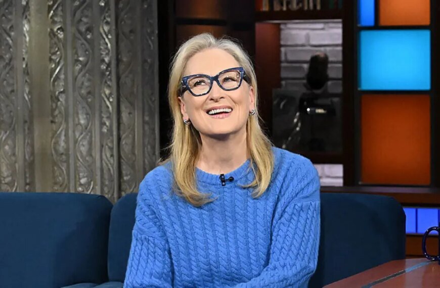 Meryl Streep Celebrates 'The Devil Wears Prada' with a Stylish Cerulean Blue Sweater on 'The Late Show'