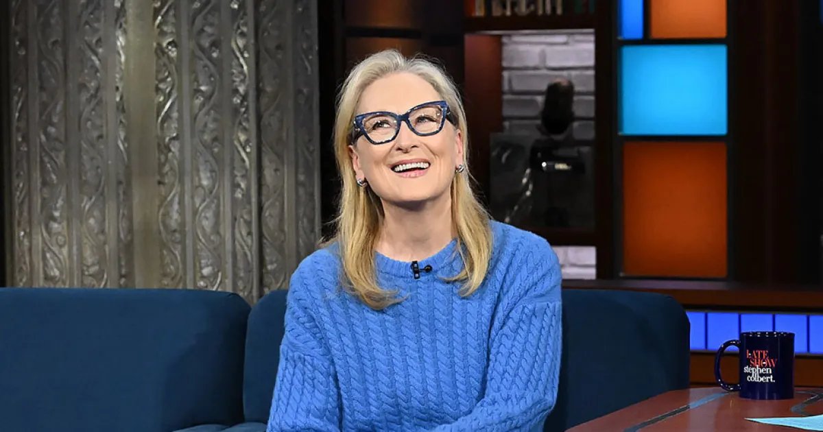 Meryl Streep Celebrates 'The Devil Wears Prada' with a Stylish Cerulean Blue Sweater on 'The Late Show'