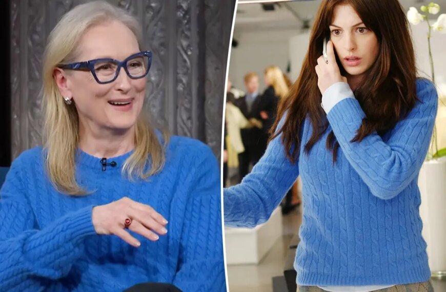Meryl Streep Reintroduces the Beloved Cerulean Blue Sweater in 'Devil Wears Prada 2'
