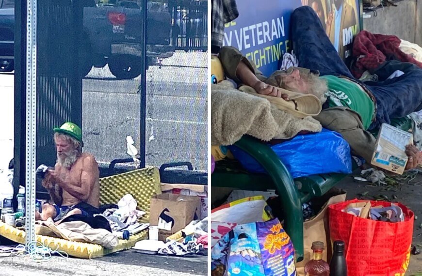 Neighbor Shares Story of Homeless Man at Hollywood Bus Stop Who Hesitates to Accept Help