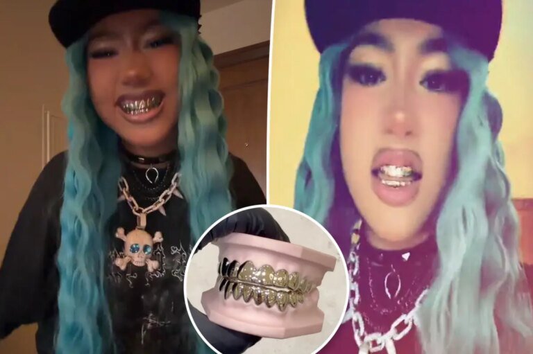 North West Expands Her Grills Collection with a New 14-Karat Gold Design