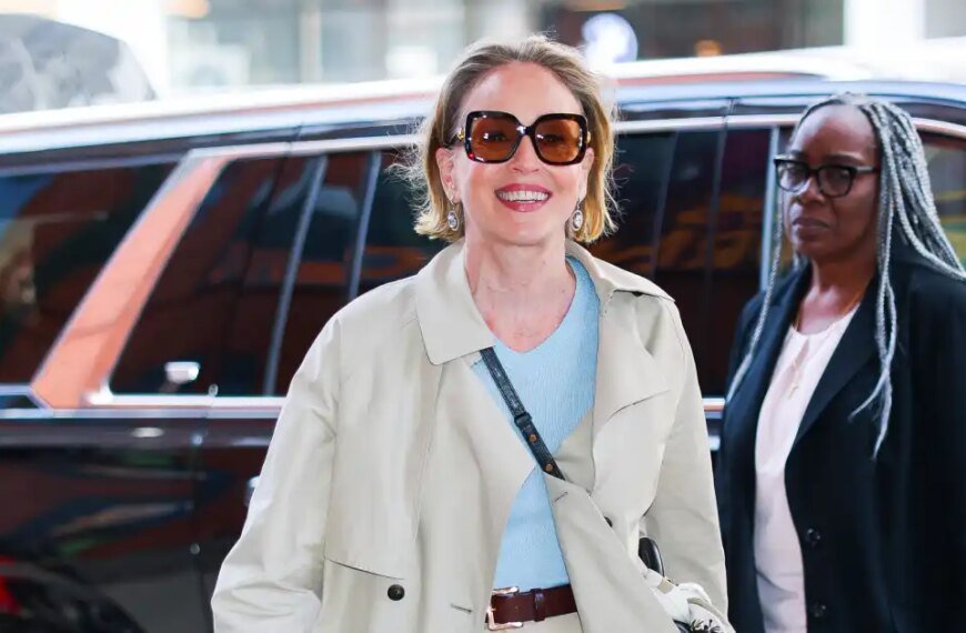Sharon Stone’s Chic Trench Coat: A Perfect Inspiration for Spring Mom Style