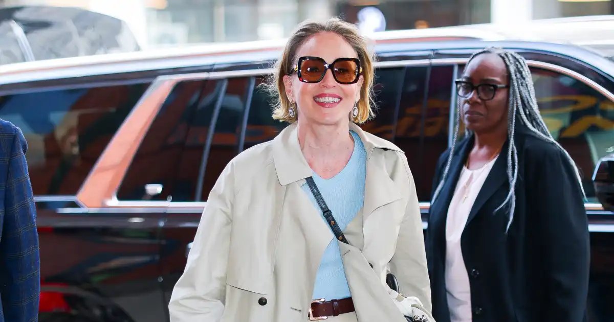 Sharon Stone’s Chic Trench Coat: A Perfect Inspiration for Spring Mom Style