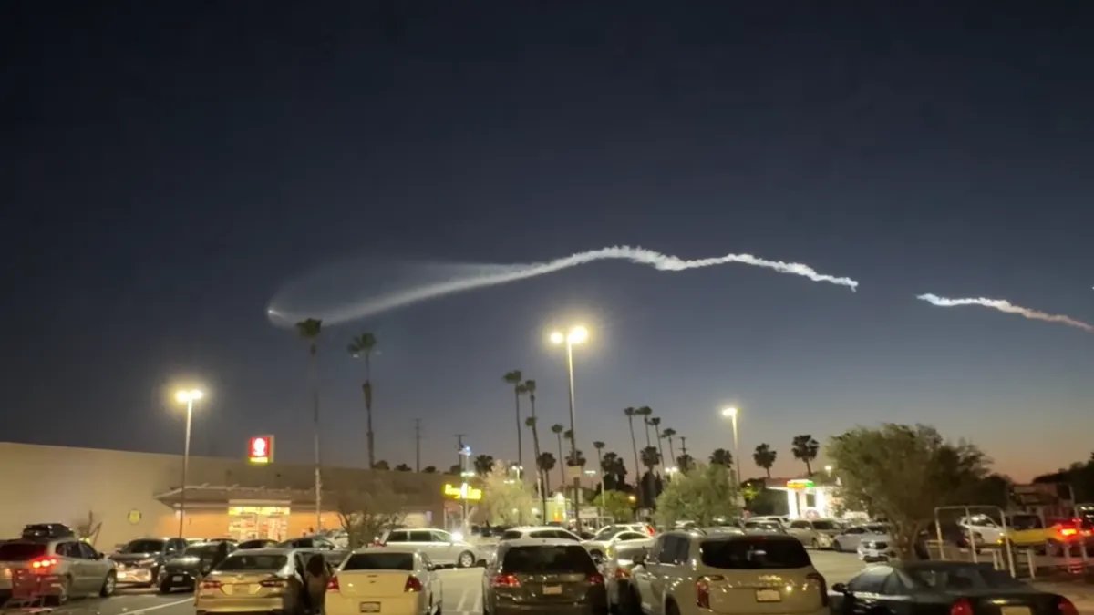 SpaceX Falcon 9 Brightens the Night Sky Over Southern California