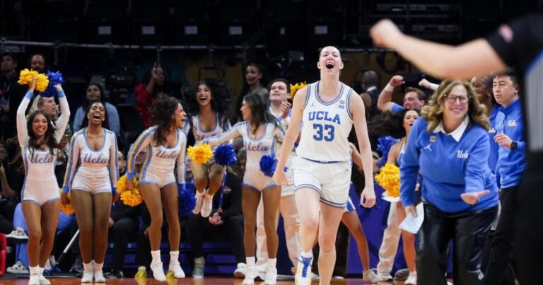 UCLA Celebrates a Big Win Against South Carolina for the NCAA Women's Basketball Championship