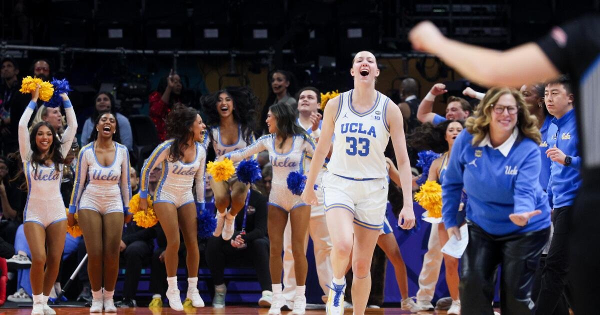 UCLA Celebrates a Big Win Against South Carolina for the NCAA Women's Basketball Championship